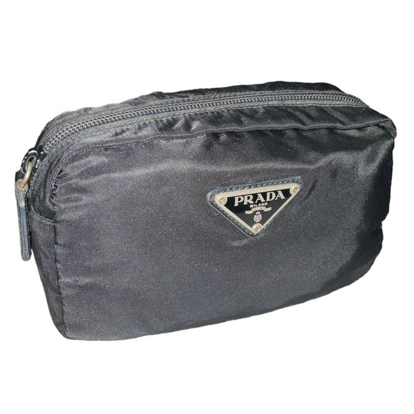 PRADA Vintage Vela Black Nylon Cosmetics Pouch Bag - Picture 9 of 9